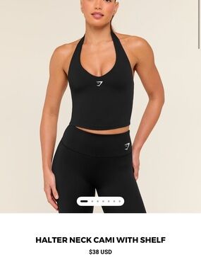 Gymshark Black Halter Top